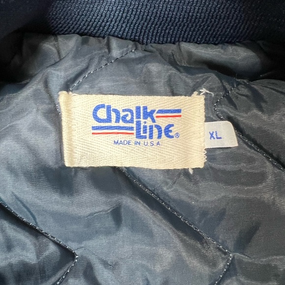 Vintage Rare New York Yankees Chalkline Satin Jacket XL MLB 90s Spellout - Picture 5 of 10